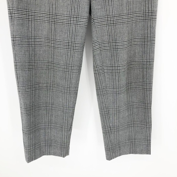 Wilfred Womens High Rise Trousers 4 Grey Plaid Straight Leg Ankle Pants - Picture 3 of 7